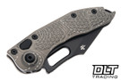 Microtech Stitch-A - Naturally Clear Topographic Handle - Black Blade - 169-2NCTP