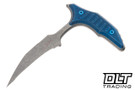 Microtech Bee - Antique Blue Handle - Apocalyptic Blade - Marfione Select - 218-12APMS3