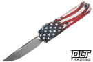 Microtech UTX-85 - 250th Anniversary - Flag Handle - Apocalyptic Blade - Signature Series - 12314-10APS-4J250