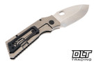 Medford TFF-1 Fat Daddy - Tumbled MagnaCut - Tumbled Titanium - Black Hardware - DLC Clip