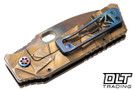 Medford TFF-1 Fat Daddy - Vulcan S35VN - Flamed Stained Glass Sculpted - Flamed Hardware & Clip