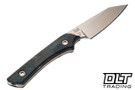 Lynch Northwest Swift Six - Blue Burl Micarta - Stonewashed CPM 10V Blade