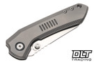 Millit Overland - Zirblast Titanium - Black Collar & Backspacer - MagnaCut Stonewash Blade