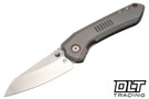 Millit Overland - Zirblast Titanium - Orange Collar & Backspacer - MagnaCut Stonewash Blade