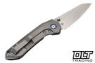 Millit Overland - Zirblast Titanium - Blue Collar & Backspacer - MagnaCut Stonewash Blade