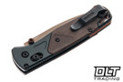 Benchmade Bugout 535FE-2602 - Taiga Green Aluminum with Brown Canvas Micarta - FDE Coated S90V Blade