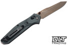 Benchmade Osborne 940FE-2601 - Taiga Green Aluminum - FDE Coated S90V Blade