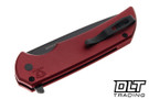 Pro-Tech Mordax - Red Aluminum - DLC Black MagnaCut Blade - Black Lip Pearl Button