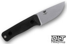 Reiff Rangewolf - Full Flat Grind - Stonewash MagnaCut Blade - Black Canvas Micarta - Black Kydex