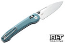 Bestech Knives Cobber - Misty Blue G-10 - Stonewashed 14C28N Blade