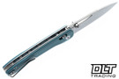 Bestech Knives Cobber - Misty Blue G-10 - Stonewashed 14C28N Blade
