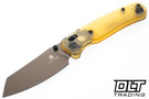 Bestechman Cicada's Wing - Amber Ultem - Gold 10Cr15MoV Blade