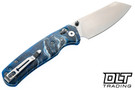 Bestechman Cicada's Wing - Blue Resin - Satin 10Cr15MoV Blade