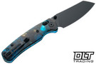 Bestechman Cicada's Wing - Clear Blue Resin - Black PVD 10Cr15MoV Blade