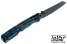 Bestechman Cicada's Wing - Clear Blue Resin - Black PVD 10Cr15MoV Blade