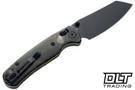Bestechman Cicada's Wing - Brown Resin - Black PVD 10Cr15MoV Blade