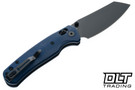 Bestechman Cicada's Wing - Blue Micarta - Black PVD 10Cr15MoV Blade