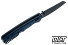 Bestechman Cicada's Wing - Blue Micarta - Black PVD 10Cr15MoV Blade