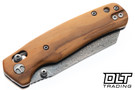 Bestechman Cicada's Wing - Olive Wood - Acid Etched Damascus Blade