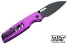Bestechman Vector - Purple Anodized Aluminum - Black PVD D2 Blade