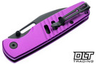 Bestechman Vector - Purple Anodized Aluminum - Black PVD D2 Blade