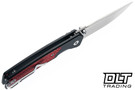 Bestechman Icebreaker - Black Aluminium with Red G-10 Inlay - Satin D2 Blade