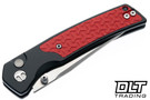 Bestechman Icebreaker - Black Aluminium with Red G-10 Inlay - Satin D2 Blade