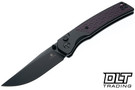 Bestechman Icebreaker - Black Aluminium with Purple G-10 Inlay - Black PVD D2 Blade
