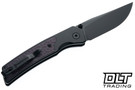 Bestechman Icebreaker - Black Aluminium with Purple G-10 Inlay - Black PVD D2 Blade