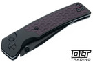 Bestechman Icebreaker - Black Aluminium with Purple G-10 Inlay - Black PVD D2 Blade