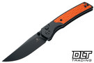 Bestechman Icebreaker - Black Aluminium with Orange G-10 Inlay - Black PVD D2 Blade