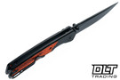 Bestechman Icebreaker - Black Aluminium with Orange G-10 Inlay - Black PVD D2 Blade