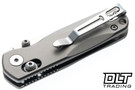 Bestechman Sprite - Natural Bead Blasted Titanium - Stonewashed M390 Blade