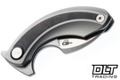 Bestech Knives Strelit - Titanium with Black Red Marble Carbon Fiber Inlay - Stonewashed M390 Blade