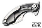 Bestech Knives Strelit - Titanium with Black Red Marble Carbon Fiber Inlay - Stonewashed M390 Blade