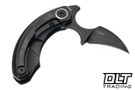 Bestech Knives Strelit - Titanium with Black Red Marble Carbon Fiber Inlay - Black Stonewashed M390 Blade