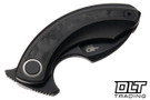 Bestech Knives Strelit - Titanium with Black Red Marble Carbon Fiber Inlay - Black Stonewashed M390 Blade