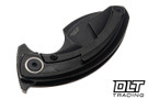 Bestech Knives Strelit - Titanium with Black Red Marble Carbon Fiber Inlay - Black Stonewashed M390 Blade