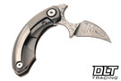 Bestech Knives Strelit - Grey Titanium - Acid Etched Damascus Blade