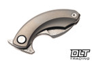 Bestech Knives Strelit - Grey Titanium - Acid Etched Damascus Blade