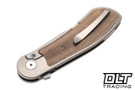 Bestech Knives Vestige - Stonewashed Titanium with Natural Micarta Inlay - Fine Stonewashed MagnaCut Blade
