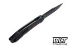 Bestech Knives Vestige - Black Stonewashed Titanium with Red Marble Carbon Fiber Inlay - Black Stonewashed MagnaCut Blade