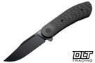 Bestech Knives Vestige - Black Stonewashed Titanium with Carbon Fiber Inlay - Black Stonewashed MagnaCut Blade