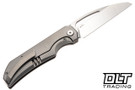 Bestech Knives Taipan - Bead Blasted Titanium - Vertical Satin Slotted MagnaCut Blade