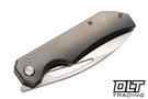Bestech Knives Taipan - Bead Blasted Titanium - Vertical Satin Slotted MagnaCut Blade