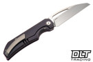 Bestech Knives Taipan - Purple Black Stonewashed Titanium - Hand Rubbed Satin Slotted MagnaCut Blade