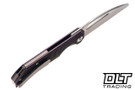 Bestech Knives Taipan - Purple Black Stonewashed Titanium - Hand Rubbed Satin Slotted MagnaCut Blade