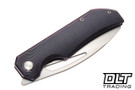 Bestech Knives Taipan - Purple Black Stonewashed Titanium - Hand Rubbed Satin Slotted MagnaCut Blade