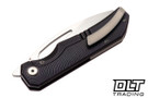 Bestech Knives Taipan - Purple Black Stonewashed Titanium - Hand Rubbed Satin Slotted MagnaCut Blade