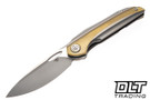 Bestech Knives Senu - Stonewashed Titanium with Ultem Inlay - Stonewashed S90V Blade